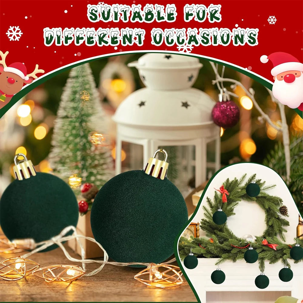 Velvet Christmas Tree Balls – Set of 6 (5 cm)