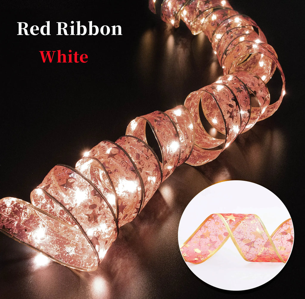 LED Christmas Ribbon Fairy Lights