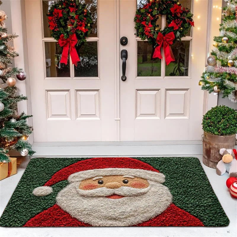 Christmas Door Mat – Santa Claus & Gingerbread Design (Indoor / Outdoor)