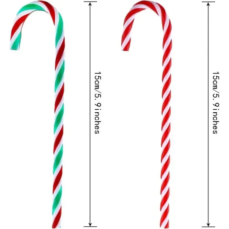 Acrylic Christmas Candy Canes – 20/40/60/100 PCS Hanging Ornaments 🍬🎄✨