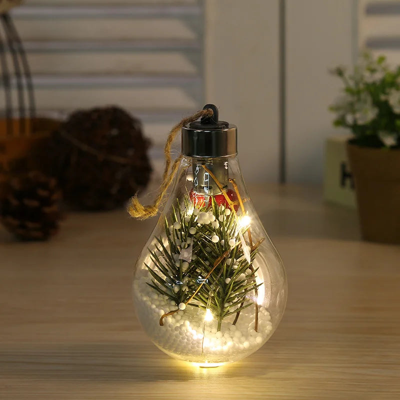 LED Christmas Bulb Ornaments – Luminous Fairy Light Hanging Decorations ✨💡🎄