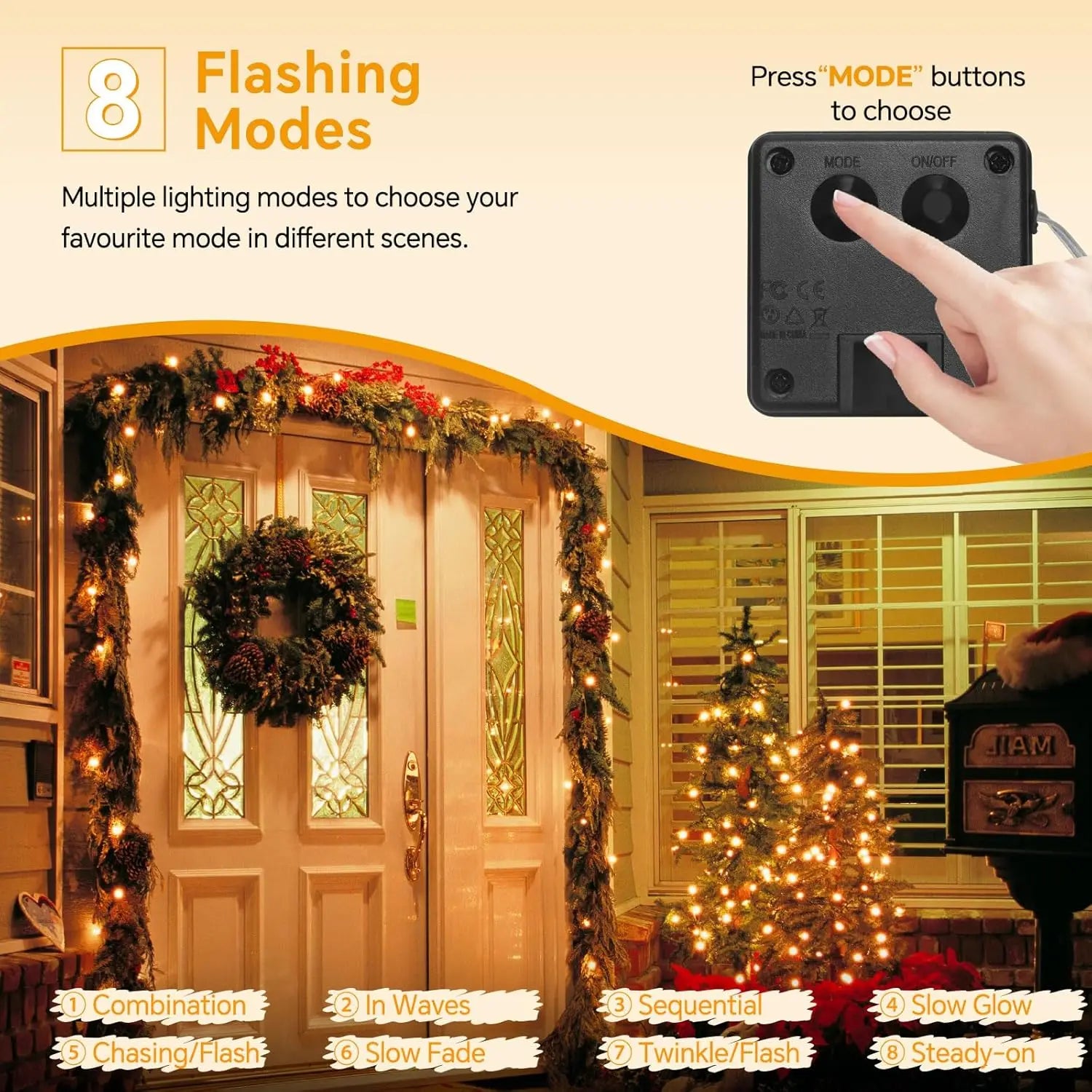 Solar Christmas Fairy Lights – Outdoor Waterproof LED String