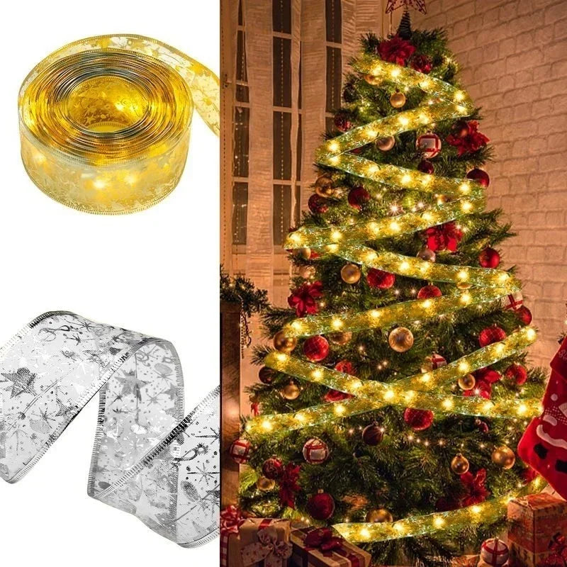 LED Christmas Ribbon Fairy Lights
