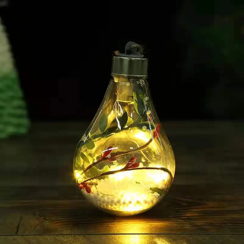 LED Christmas Bulb Ornaments – Luminous Fairy Light Hanging Decorations ✨💡🎄