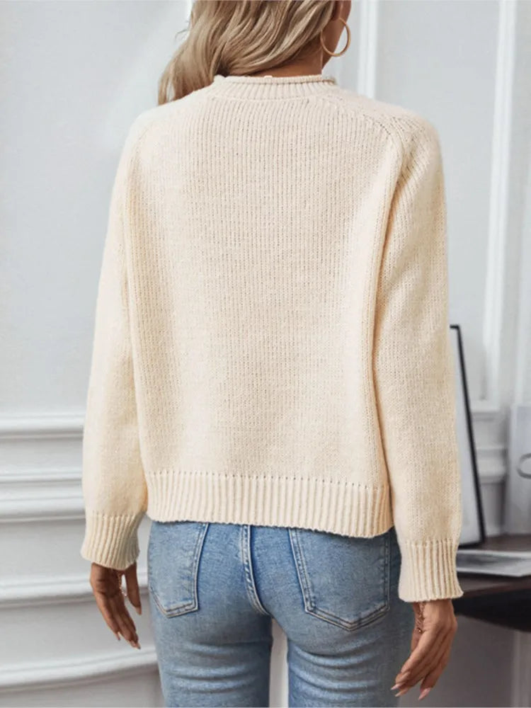 Christmas Tree Pullover Sweater – Cozy & Festive Knitwear for Women