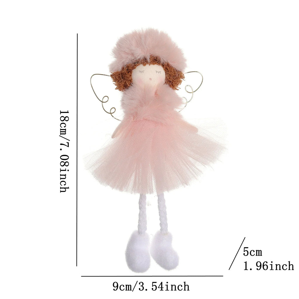Christmas Plush Angel Ornaments – With Antlers, Heart, or Scarf