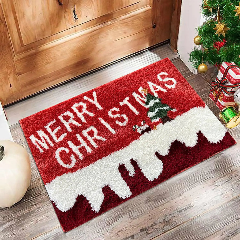 Christmas Door Mat – Santa Claus & Gingerbread Design (Indoor / Outdoor)