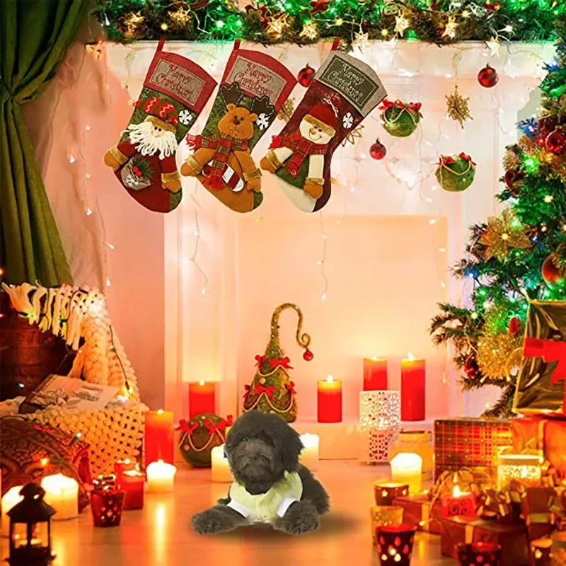 Luxury Christmas Stockings – Santa, Snowman & Reindeer Designs (1 or 3 PCS) 🎄🎅🦌✨